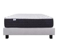 Ensemble Matelas 140x190 cm, Sérénité, 27 cm, ressorts ensachés, ferme, face été/hiver + sommier gris ep20cm G