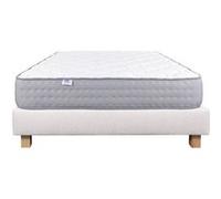 Ensemble Matelas 140x190 cm, Zen, 20 cm, mémoire de forme, ferme, face été/hiver + sommier beige ep20cm G