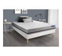 Ensemble matelas 140x200 ACTIFLEX SOFT 3zones de confort + sommier KIT blanc