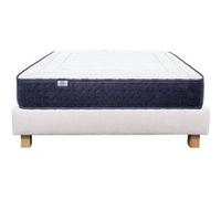 Ensemble Matelas 140x200 cm, Nuage, 24 cm, mousse mémoire de forme, mi-ferme, face été/hiver + sommier beige ep20cm G