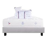 Ensemble Matelas 140x200 cm, Patriote Mousse, 27 cm, mémoire de forme , ferme, face été/hiver + sommier gris ep20cm + 2 oreillers + couette G