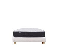 Ensemble Matelas 140x200 cm, Sérénité, 27 cm, ressorts ensachés, ferme, face été/hiver + sommier beige ep20cm