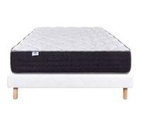 Ensemble Matelas 140x200 cm, Sérénité, 27 cm, ressorts ensachés, ferme, face été/hiver + sommier blanc ep 13cm G