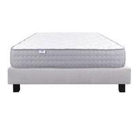 Ensemble Matelas 140x200 cm, Zen, 20 cm, mémoire de forme, ferme, face été/hiver + sommier gris ep20cm G