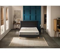 Ensemble matelas 160 + 200 cm + sommier 2 x 80 x 200 cm Jersey gris fonce - Bultex ensemble smart night