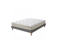 Ensemble matelas 160 x 200 - 100% latex 3 zones PURE avec sommier gris