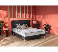 Ensemble matelas 160 x 200 cm et sommier 2 x 80 x 200 cm chine gris anthracite - Merinos Cheer Bed