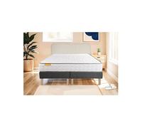 Ensemble matelas 160 x 200 cm Memo - Mousse à mémoire de forme - Ep : 20 cm - Ferme - sommier Gris