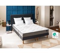Ensemble matelas 160 x 200 cm + sommier 2 x 80 x 200 cm jersey gris fonce - Bultex ensemble universal