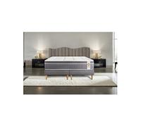 Ensemble matelas 160 x 200 cm Trente - Ressorts ensachés - Ep : 30 cm - Equilibré - sommier Gris
