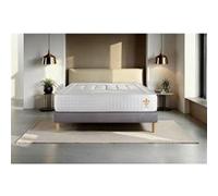 Ensemble matelas 160 x 200 cm Vingt-Quatre - Ressorts ensachés - Ep : 24 cm - Ferme - sommier kit Gris G