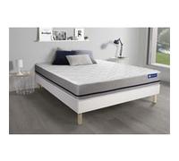 Ensemble matelas 160x200 ACTILATEX SOFT 3zones de confort + sommier KIT blanc
