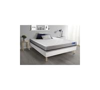 Ensemble matelas 160x200 ACTIMEMO SOFT 3zones de confort + sommier KIT blanc