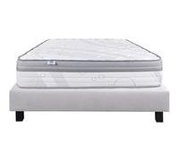 Ensemble Matelas 160x200 cm, Relaxation, 26 cm, ressorts ensachés, ferme, face été/hiver + sommier gris ep20cm G