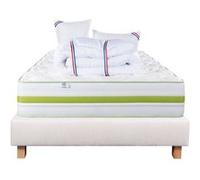Ensemble Matelas 160x200 cm, Rêverie, 30 cm, mémoire de forme, ferme, face été/hiver + sommier beige ep20cm + 2 oreillers + couette G