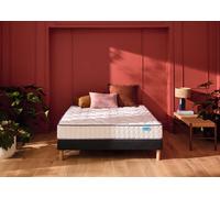 Ensemble matelas 180 x 200 cm et sommier 2 x 90 x 200 cm chine gris anthracite - Merinos Cosy Lit