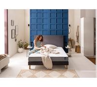 Ensemble matelas 180 x 200 cm + sommier 2 x 90 x 200 cm tisse gris fume - Bultex ensemble universal