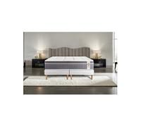 Ensemble matelas 180 x 200 cm Trente - Ressorts ensachés - Ep : 30 cm - Equilibré - sommier Blanc