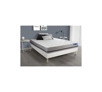 Ensemble matelas 180x200 ACTIFLEX SOFT 3zones de confort + sommier KIT blanc