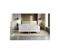 Ensemble matelas 200 x 200 cm Vingt-Quatre - Ressorts ensachés - Ep : 24 cm - Ferme - sommier Blanc