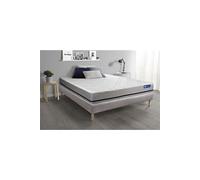 Ensemble matelas 200x200 ACTIMEMO SOFT 3zones de confort + sommier KIT gris