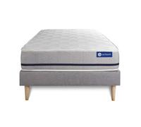 Ensemble matelas 80x200 ACTIFLEX SOFT 3zones de confort + sommier KIT gris