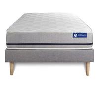 Ensemble matelas 80x200 ACTIFLEX SOFT 3zones de confort + sommier KIT gris