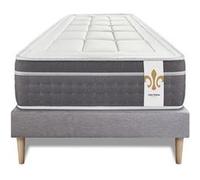 Ensemble matelas 90 x 190 cm Trente - Ressorts ensachés - Ep : 30 cm - Equilibré - sommier Gris G