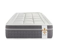 Ensemble matelas 90 x 190 cm Trente - Ressorts ensachés et mémoire de forme - Ep : 30 cm - Equilibré - sommier kit Gris