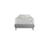 Ensemble matelas 90 x 190 cm Vingt-Quatre - Ressorts ensachés - Ep : 24 cm - Ferme - sommier kit Gris