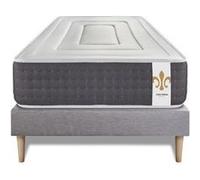 Ensemble matelas 90 x 190 cm Vingt-Six - Ressorts ensachés - Ep : 26 cm - Ferme - sommier kit Gris G