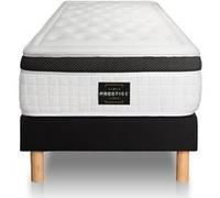 Ensemble Privilège 90x200 Memoire de forme 5 zones sommier noir