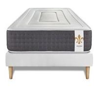 Ensemble matelas 90 x 200 cm Vingt-Six - Ressorts ensachés - Ep : 26 cm - Ferme - sommier kit Blanc G