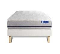 Ensemble matelas 90x190 ACTILATEX SOFT 3zones de confort + sommier KIT blanc