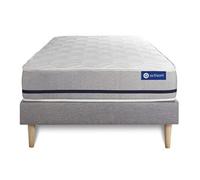 Ensemble matelas 90x190 ACTILATEX SOFT 3zones de confort + sommier KIT gris