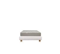 Ensemble Matelas 90x190 cm, Organic Coton, 24 cm, mémoire de forme, ferme, face été/hiver + sommier beige ep20cm