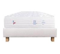 Ensemble Matelas 90x190 cm, Patriote Mousse, 27 cm, mémoire de forme , ferme, face été/hiver + sommier beige ep20cm G