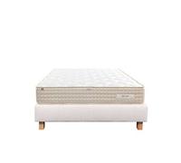Ensemble Matelas 90x190 cm, Sublime, 20 cm, mémoire de forme, ferme, face été/hiver + sommier beige ep20cm