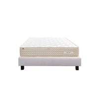 Ensemble Matelas 90x190 cm, Sublime, 20 cm, mémoire de forme, ferme, face été/hiver + sommier gris ep20cm