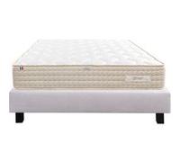 Ensemble Matelas 90x190 cm, Sublime, 20 cm, mémoire de forme, ferme, face été/hiver + sommier gris ep20cm G
