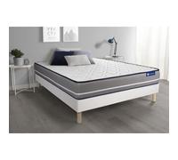 Ensemble matelas a memoire ACTIMEMO PUR 180x200cm 3zones de confort + sommier KIT blanc