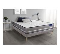 Ensemble matelas a memoire ACTIMEMO PUR 180x200cm 3zones de confort + sommier KIT gris