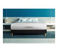 Ensemble matelas a memoire de forme maxi epaisseur Balmoral 160x200 sommier KIT noir
