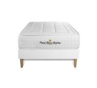 Ensemble Matelas a memoire de forme maxi epaisseur Balmoral 90x200 sommier KIT blanc