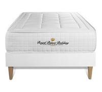 Ensemble Matelas a memoire de forme maxi epaisseur Balmoral 90x200 sommier KIT blanc
