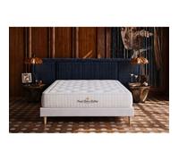 Ensemble matelas a memoire de forme maxi epaisseur Buckingham 160x200 sommier KIT blanc