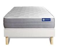 Ensemble matelas ACTIFLEX DREAM Ressorts ensaches et memoire de forme 120x200 cm 5zones de confort + sommier KIT blanc