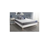 Ensemble matelas ACTIFLEX DREAM Ressorts ensaches et memoire de forme 180x200 cm 5zones de confort + sommier KIT blanc