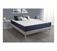 Ensemble matelas ACTIFLEX LIFE 140x200 Ressorts ensaches et Memoire de forme 5zones de confort + sommier KIT gris