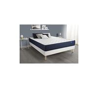 Ensemble matelas ACTIFLEX LIFE 180x200 Ressorts ensachés et Mémoire de forme 5zones de confort + sommier KIT blanc
